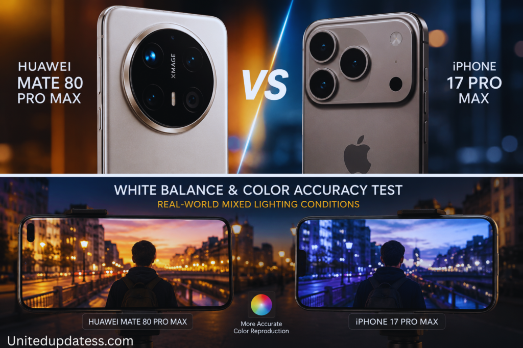 Huawei Vs Iphone Huawei Mate 80 Pro Max vs iPhone 17 Pro Max camera color accuracy test by DXOMARK
