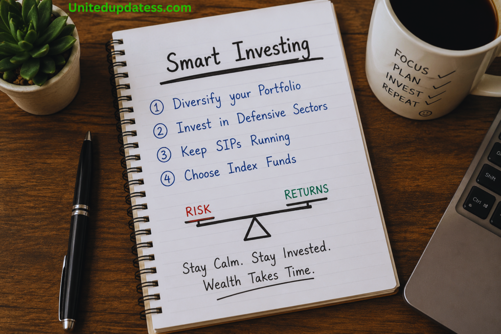 Smart Investor A smart investor analyzing stock market financial charts during market crash