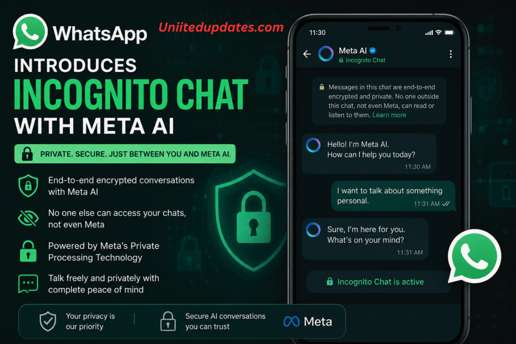 Whatsapp Private Meta AI Incognito with End to End security