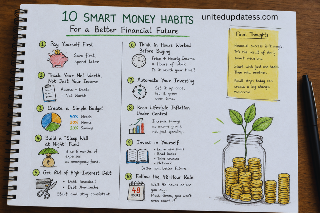 Smart Money A person tracking their smart money habits on a laptop