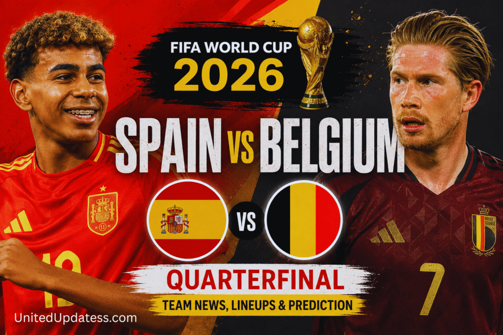 Spain vs Belgium FIFA World Cup 2026